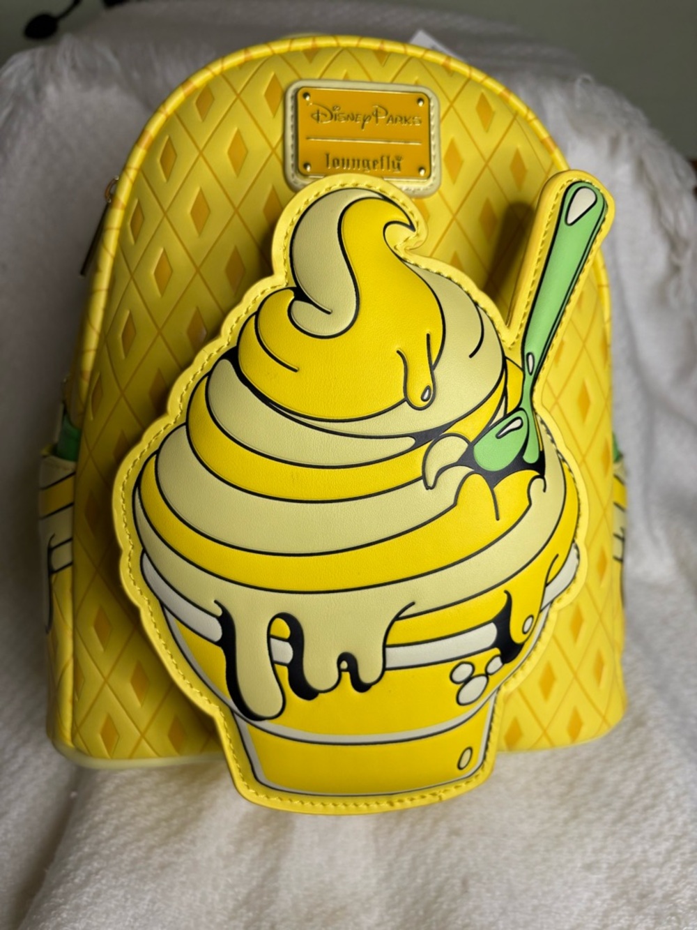 Loungefly Disney Parks Yellow Dole Whip Mini Backpack